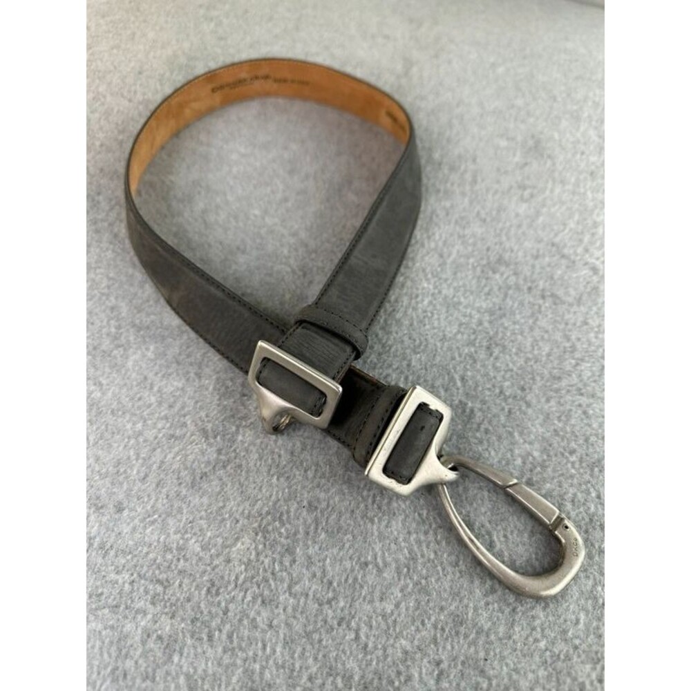 Vintage Donna Karan Women Leather Carabiner Belt Petite Small Made in Italy 90s
